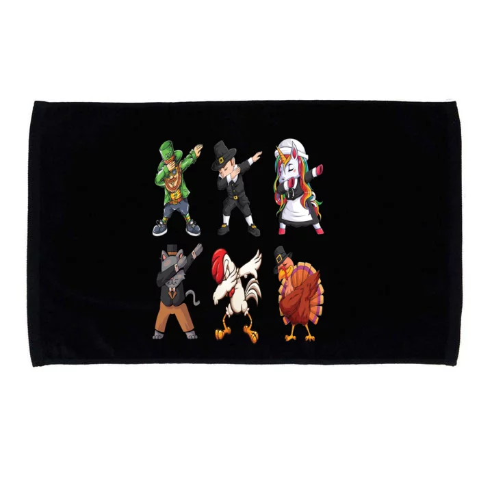 Turkey Dabbing Dance: A Hilarious Thanksgiving Cute Gift Microfiber Hand Towel