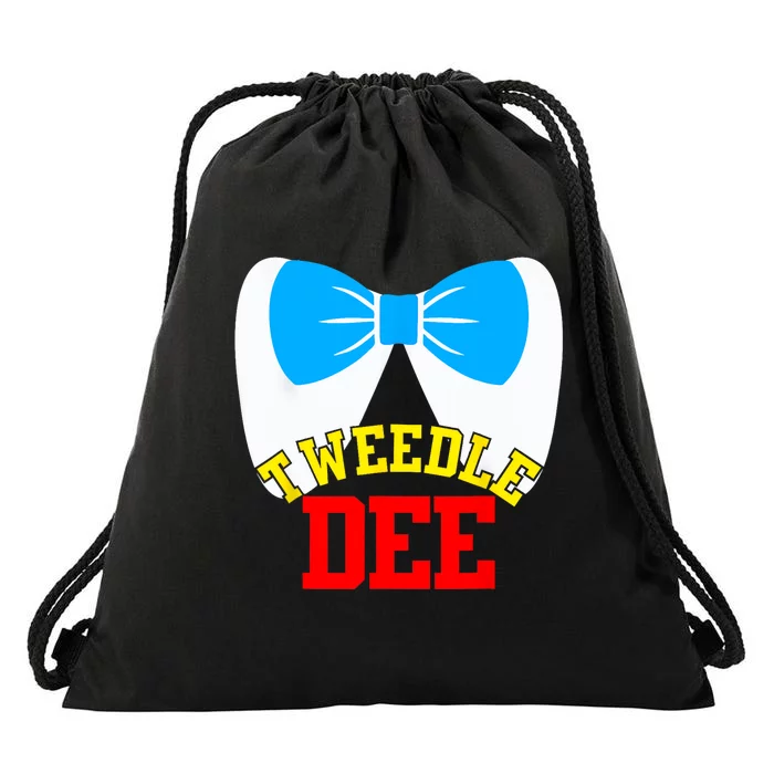 Tweedle Dee Dum Funny Matching Halloween Costume For Couples Drawstring Bag