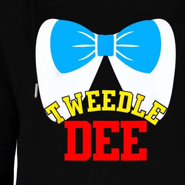 Tweedle Dee Dum Funny Matching Halloween Costume For Couples Womens Funnel Neck Pullover Hood