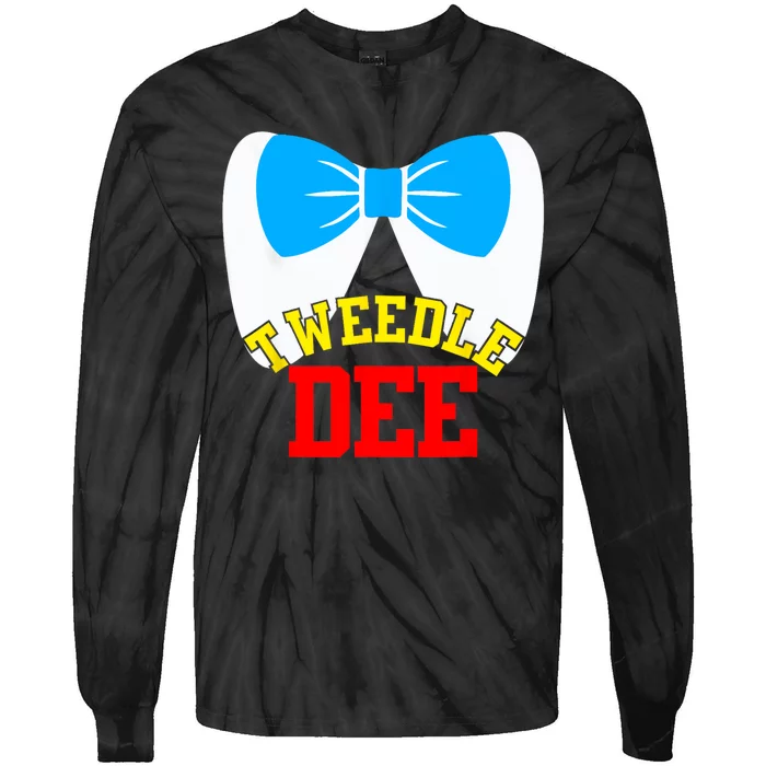 Tweedle Dee Dum Funny Matching Halloween Costume For Couples Tie-Dye Long Sleeve Shirt