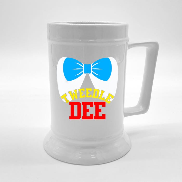 Tweedle Dee Dum Funny Matching Halloween Costume For Couples Front & Back Beer Stein