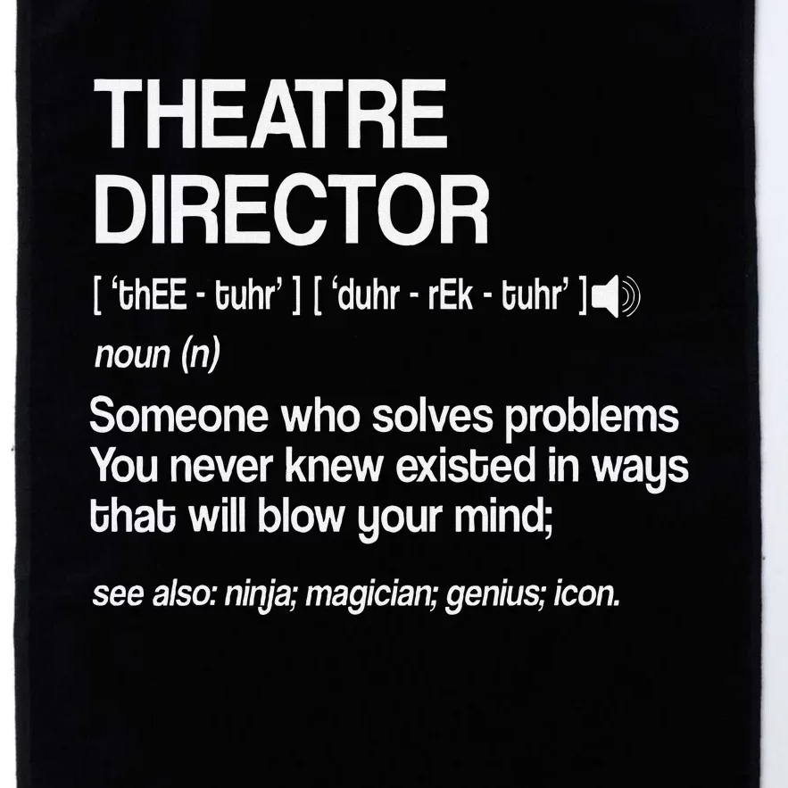 Theater Director Definition Broadway Musical Theatre Platinum Collection Golf Towel