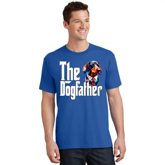 The Dogfather Dogs Daddy Father Dachshund Dad Gift T-Shirt