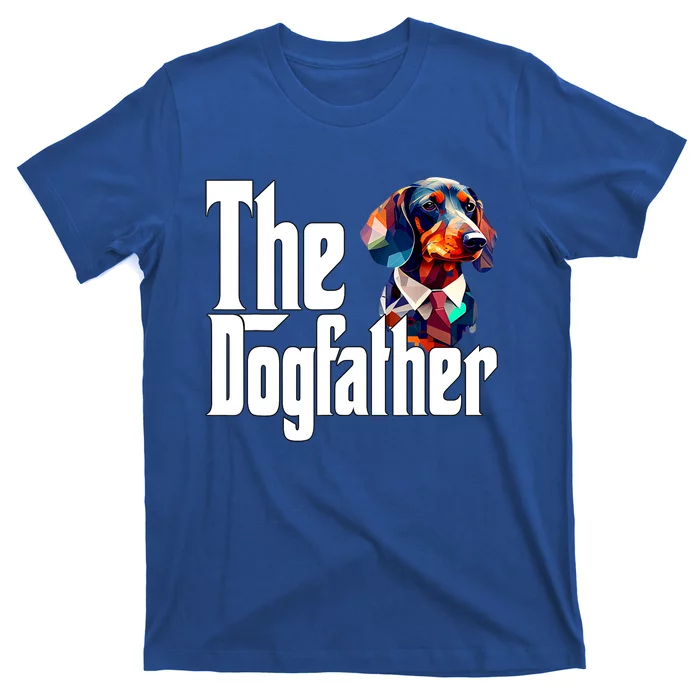 The Dogfather Dogs Daddy Father Dachshund Dad Gift T-Shirt