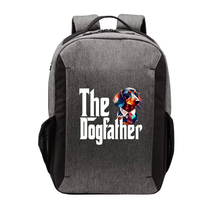 The Dogfather Dogs Daddy Father Dachshund Dad Gift Vector Backpack