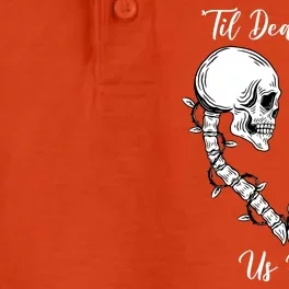 Til Death Do Us Part Skeleton Heart Dry Zone Grid Performance Polo