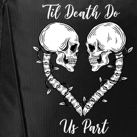 Til Death Do Us Part Skeleton Heart City Backpack