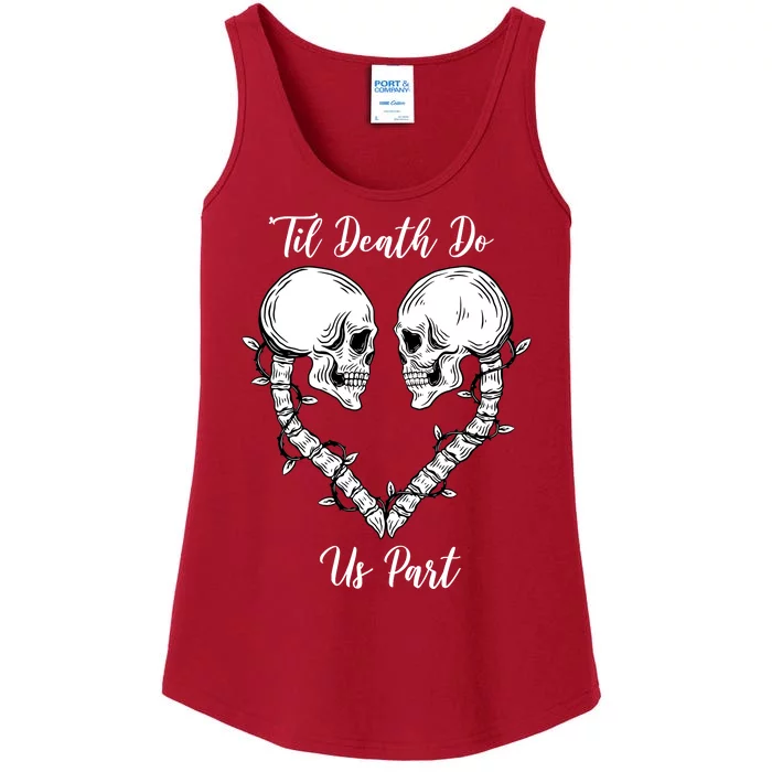 Til Death Do Us Part Skeleton Heart Ladies Essential Tank