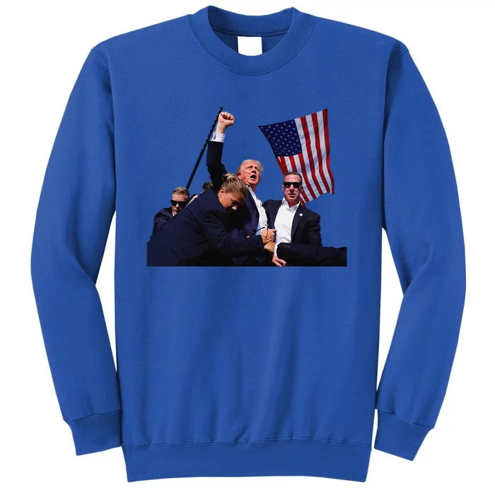 Trump Defiant Determined Postassassination Attempt Tall Sweatshirt