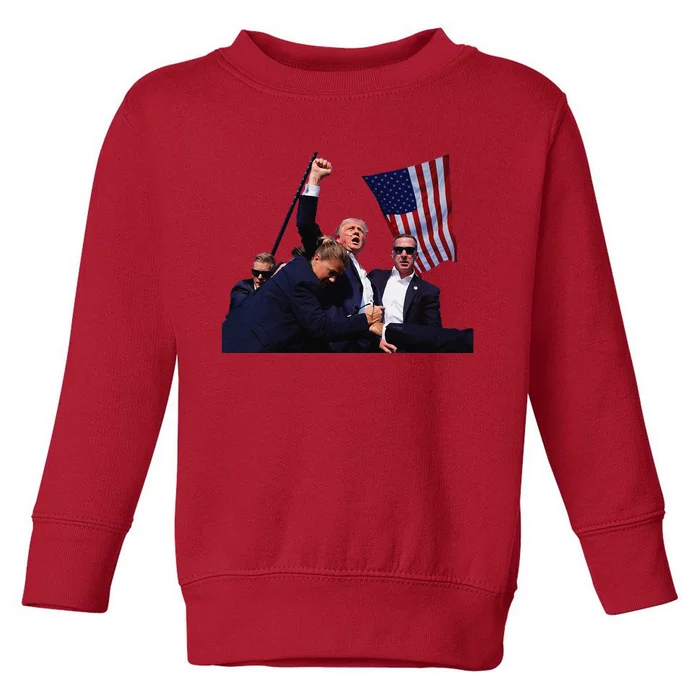 Trump Defiant Determined Postassassination Attempt Toddler Sweatshirt