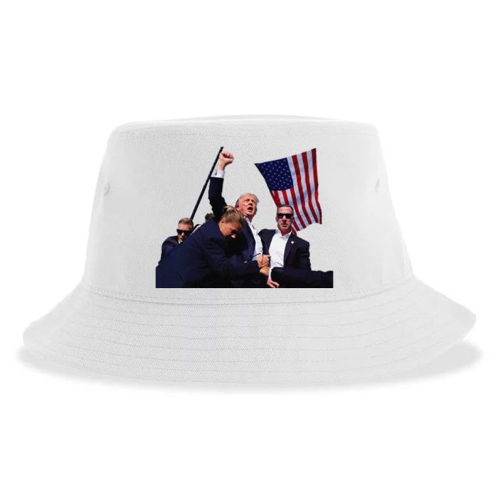 Trump Defiant Determined Postassassination Attempt Sustainable Bucket Hat