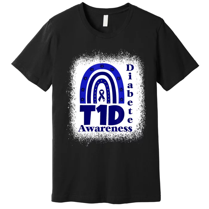 T1d Diabetic Dad Momtype 1 Diabetes Awareness Premium T-Shirt