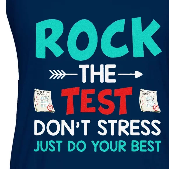 Test Day Do Your Best State Testing Teacher Student Ladies Essential Flowy Tank