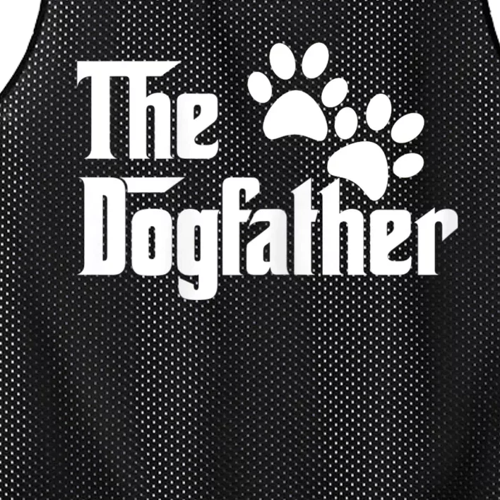 The Dogfather Dog Father Pet Owner Mesh Reversible Basketball Jersey Tank