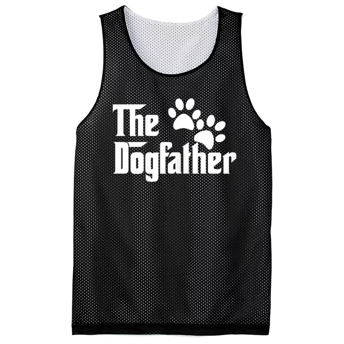 The Dogfather Dog Father Pet Owner Mesh Reversible Basketball Jersey Tank