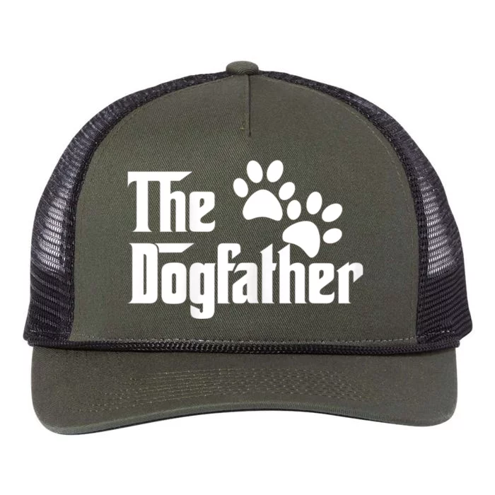 The Dogfather Dog Father Pet Owner Retro Rope Trucker Hat Cap