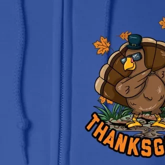 Thanksgiving Dabbing Dab Dance Turkey Boy Girl Gift Full Zip Hoodie