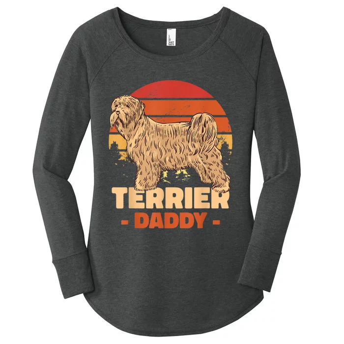 Terrier Dog Dad For Fathersday For All Father Women's Perfect Tri Tunic Long Sleeve Shirt