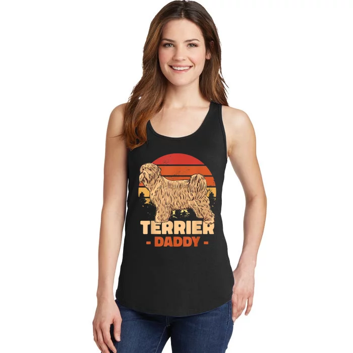 Terrier Dog Dad For Fathersday For All Father Ladies Essential Tank