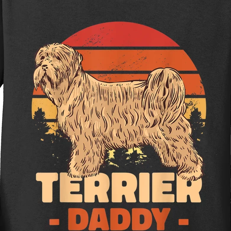 Terrier Dog Dad For Fathersday For All Father Kids Long Sleeve Shirt