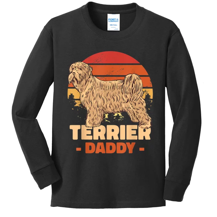 Terrier Dog Dad For Fathersday For All Father Kids Long Sleeve Shirt