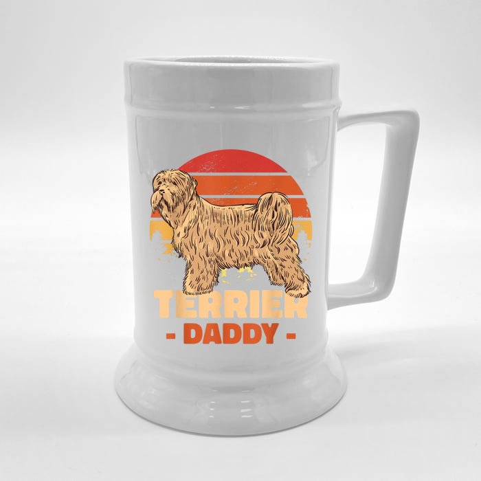 Terrier Dog Dad For Fathersday For All Father Front & Back Beer Stein