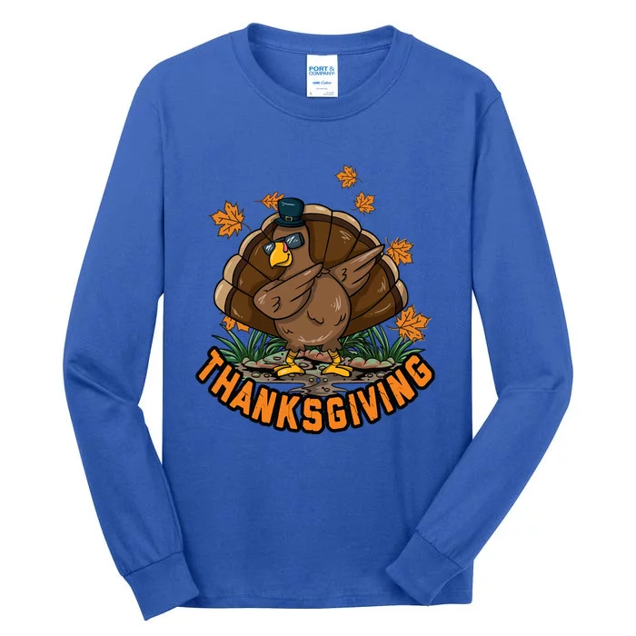 Thanksgiving Dabbing Dab Dance Turkey Gift Tall Long Sleeve T-Shirt