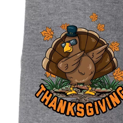 Thanksgiving Dabbing Dab Dance Turkey Gift Doggie 3-End Fleece Hoodie