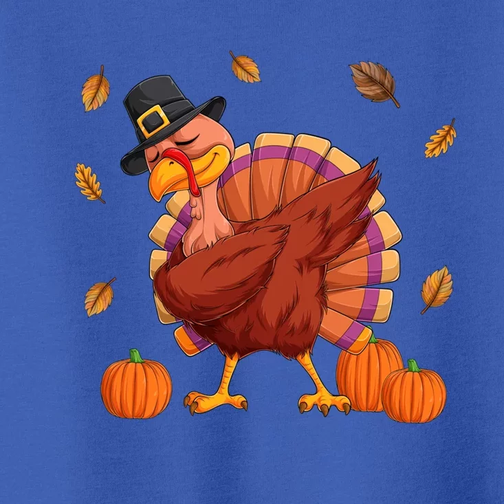 Thanksgiving Day Dabbing Turkey Pilgrim Boys Girls Cute Gift Toddler T-Shirt