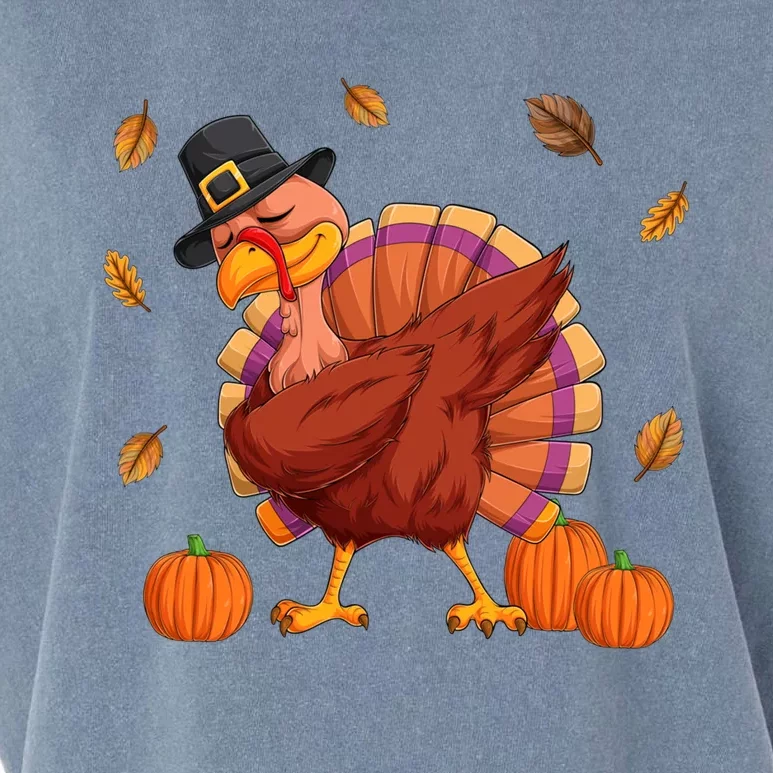 Thanksgiving Day Dabbing Turkey Pilgrim Boys Girls Cute Gift Garment-Dyed Women's Muscle Tee