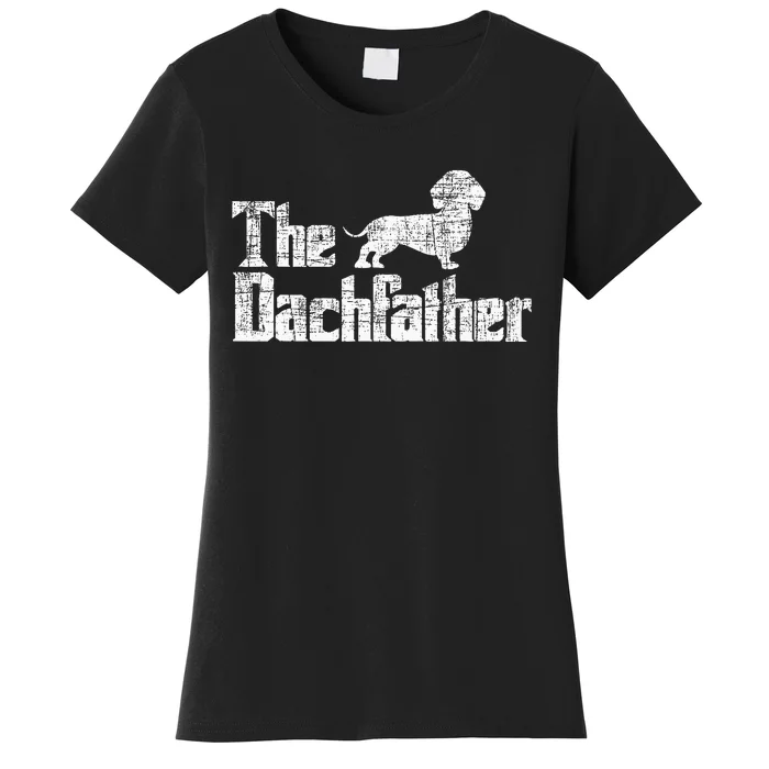 The Dachfather Dachshund FatherS Day Pet Dog Lover Women's T-Shirt