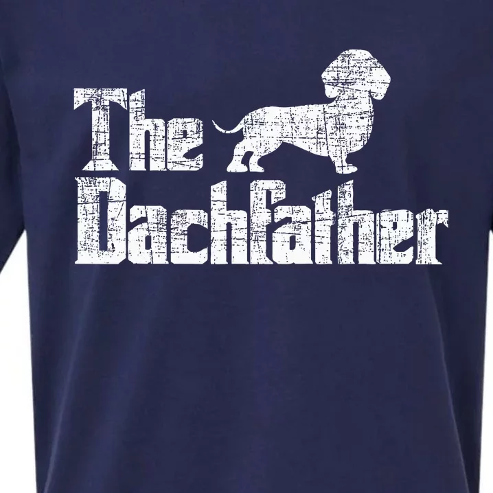 The Dachfather Dachshund FatherS Day Pet Dog Lover Sueded Cloud Jersey T-Shirt