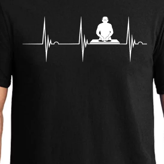 Turntable Dj Dance Music Heartbeat Ekg Pulse Dj Techno Gift Pajama Set