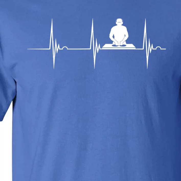 Turntable Dj Dance Music Heartbeat Ekg Pulse Dj Techno Gift Tall T-Shirt