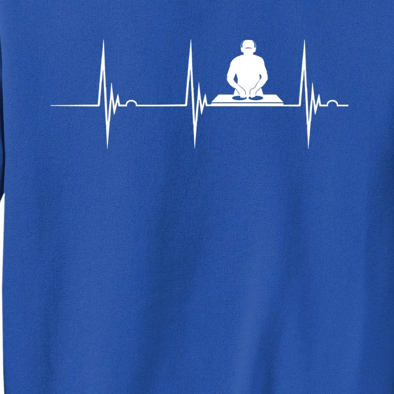 Turntable Dj Dance Music Heartbeat Ekg Pulse Dj Techno Gift Tall Sweatshirt