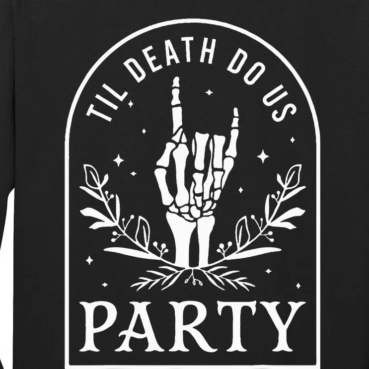 Til Death Do Us Party Retro Halloween Bachelorette Matching Tall Long Sleeve T-Shirt