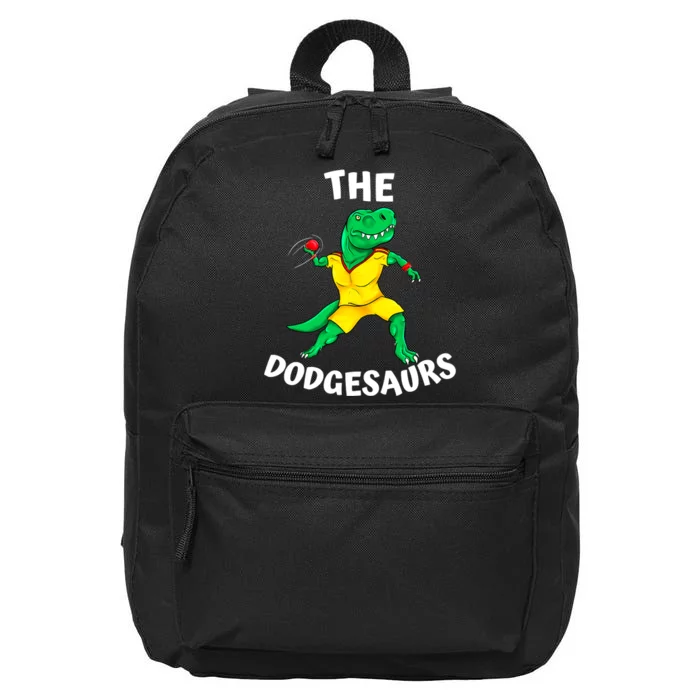 The Dodgesaurs Dodgeball Team Name Funny Dinosaur Dodgeball 16 in Basic Backpack