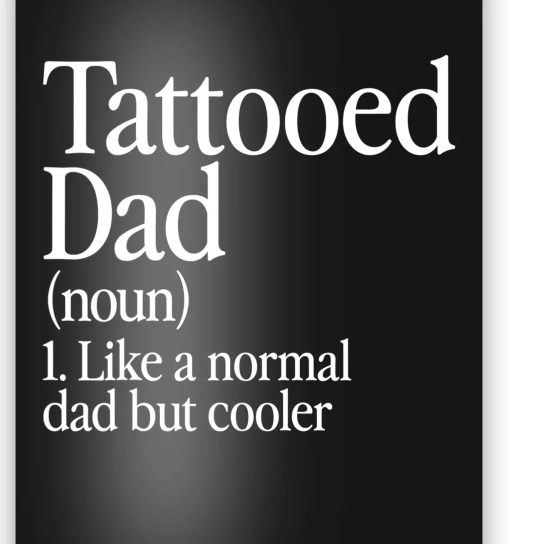 Tattooed Dad Definition Tattoo Artist Retro Aesthetic Family Poster