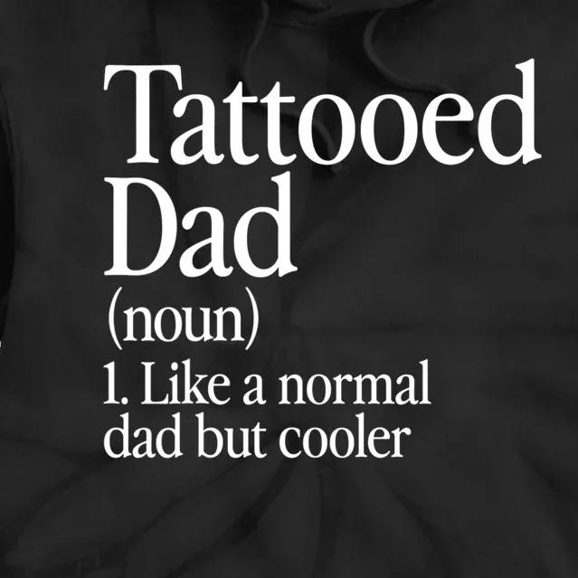 Tattooed Dad Definition Tattoo Artist Retro Aesthetic Family Tie Dye Hoodie