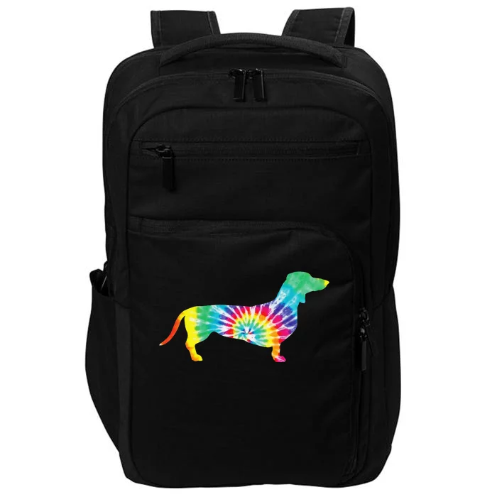 Tie Dye Dog Hippie Dachshund Retro Puppy Gift Impact Tech Backpack