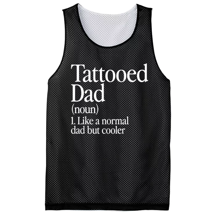 Tattooed Dad Definition Tattoo Artist Retro Aesthetic Family Mesh Reversible Basketball Jersey Tank