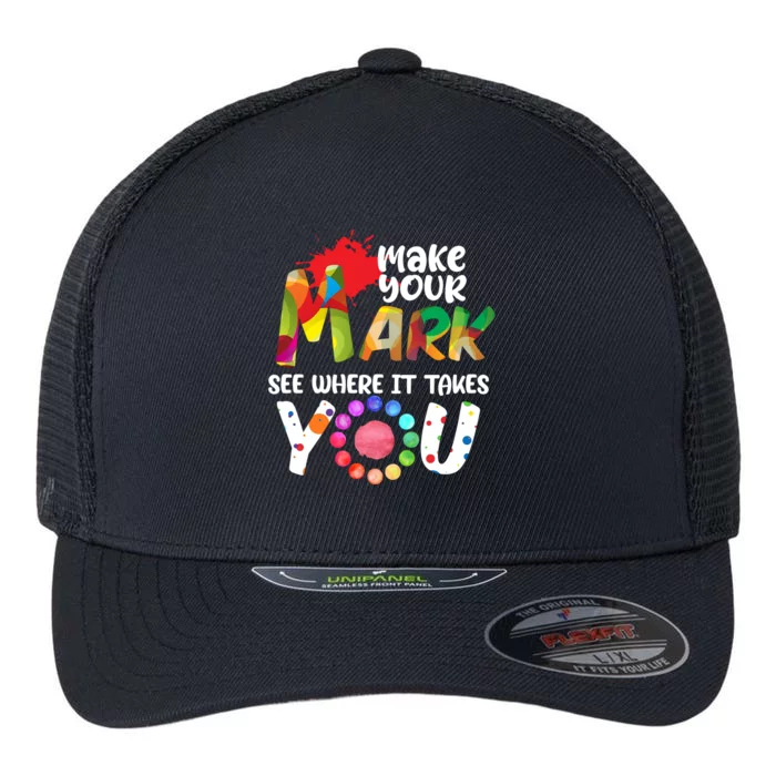 The Dot Day Make Your Mark See Where It Takes You Dot Flexfit Unipanel Trucker Cap