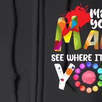 The Dot Day Make Your Mark See Where It Takes You Dot Full Zip Hoodie