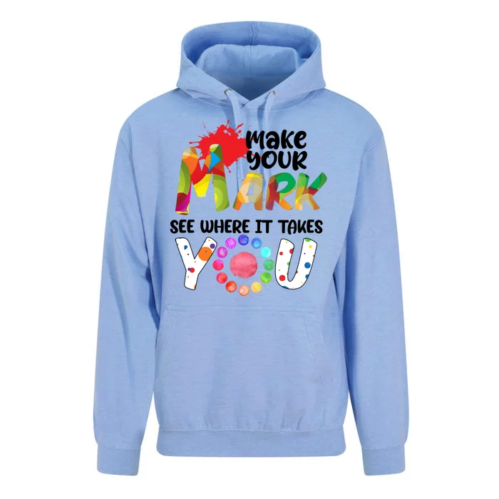 The Dot Day Make Your Mark See Where It Takes You Dot Unisex Surf Hoodie