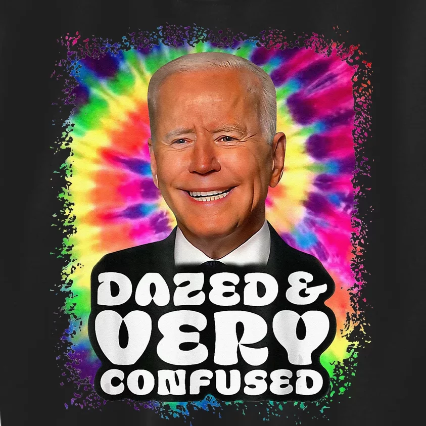 Tie dye Dazed And Very Confused Biden Kids Sweatshirt