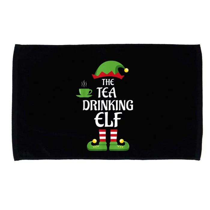 Tea Drinking Elf Family Matching Group Christmas Microfiber Hand Towel