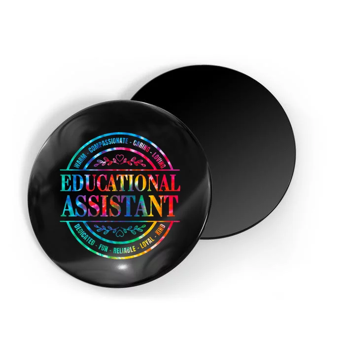 Tie Dye Educational Assistant Paraprofessional Educator Magnet