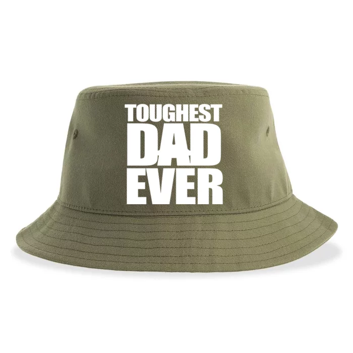 Toughest Dad Ever Meaningful Gift Sustainable Bucket Hat