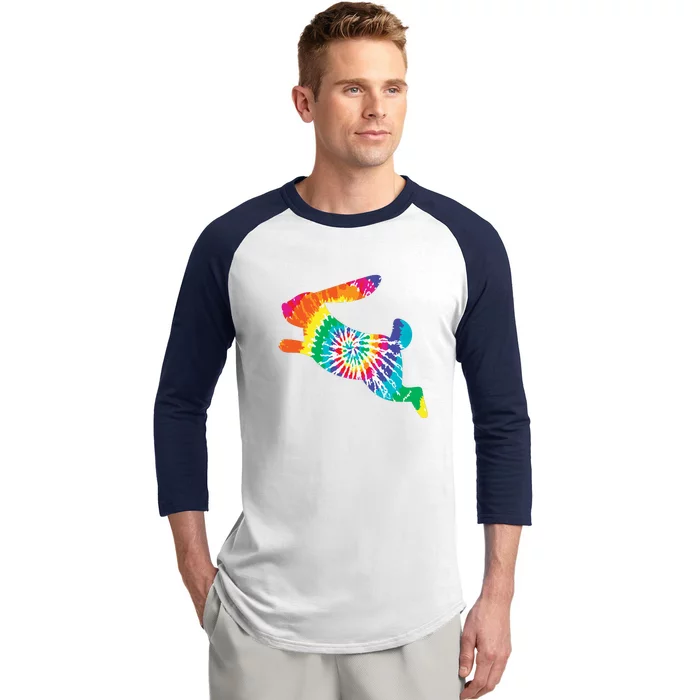 Tie Dye Easter Bunny Family Easter Day Gift Baseball Sleeve Shirt