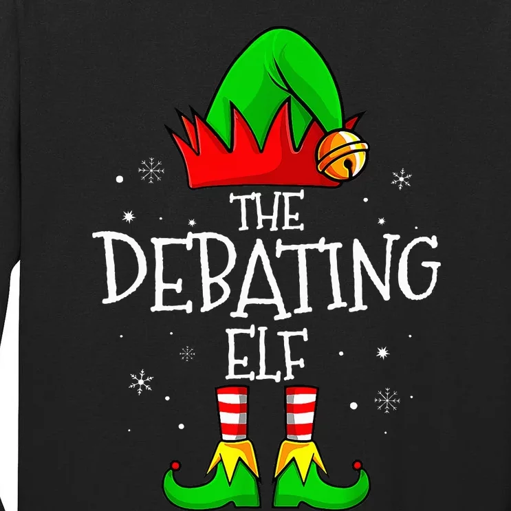 The Debating Elf Group Matching Family Christmas Tall Long Sleeve T-Shirt